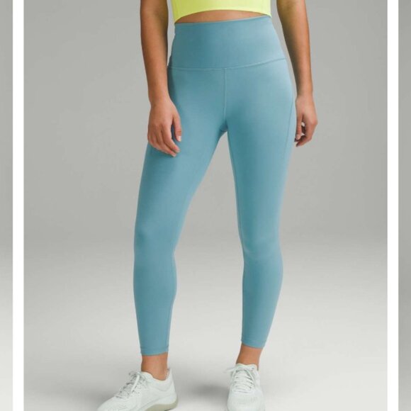 Lululemon Wunder Train High-Rise Tight with Pockets 25" Tidal Teal - Picture 1 of 2
